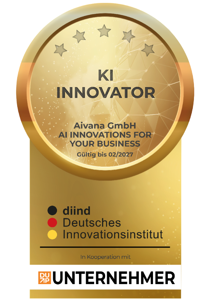 KI INNOVATOR 2026 – Aivana GmbH, gültig bis Februar 2027